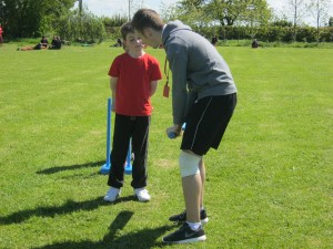 Today we have learnt batting skills. We have been shown how to hold the bat correctly and the position to stand in. 